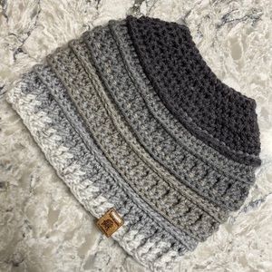 Handmade Crocheted Messy Bun/Ponytail Hat